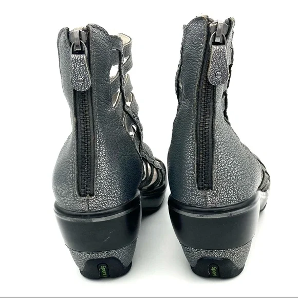 Jambu Brookline Metallic Gladiator Sandals Women’s Size 8 Cushioned Wedge Heel - Picture 4 of 8